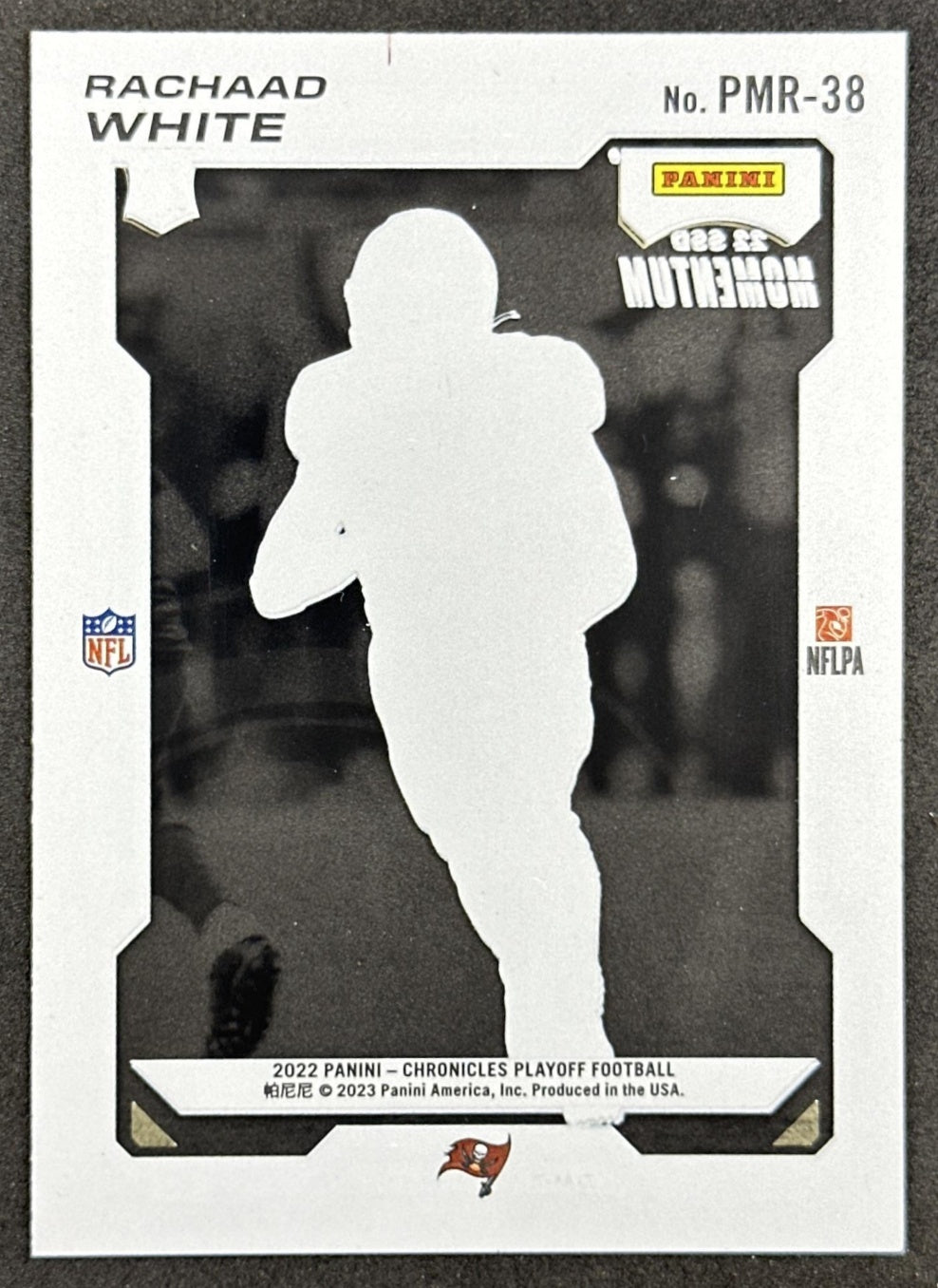 Rachaad White 2022 Panini Chronicles Playoff Momentum Rookies Buccaneers