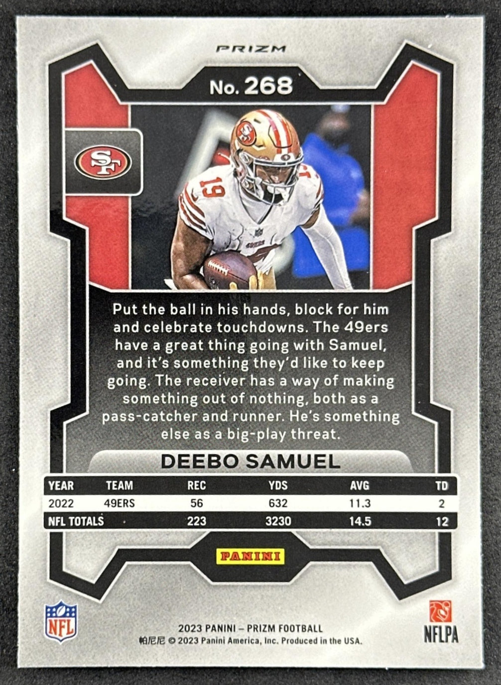 Deebo Samuel 2023 Panini Prizm Green Wave 49ers Sports Trading Cards