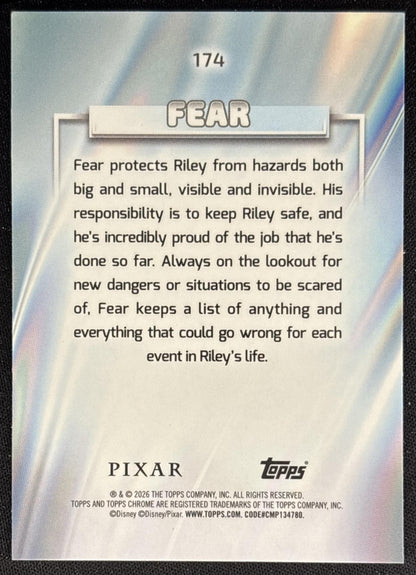Fear 2026 Topps Chrome Disney Inside Out back