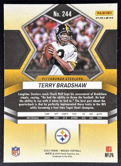 Terry Bradshaw 2022 Panini Mosaic Camo Pink Steelers Sports Trading Cards