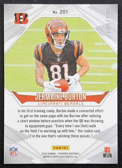 Jermaine Burton 2024 Panini Phoenix /399 Bengals back