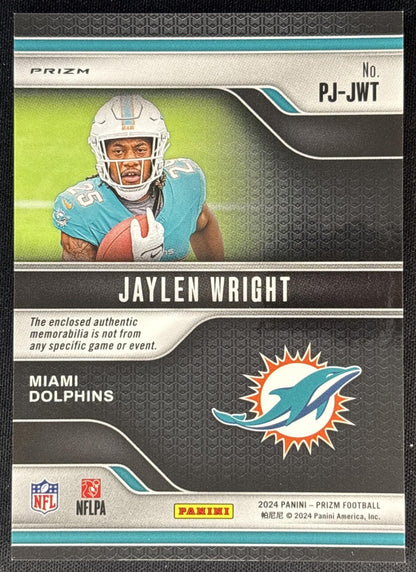 Jaylen Wright 2024 Panini Prizm Premier Jerseys Dolphins
