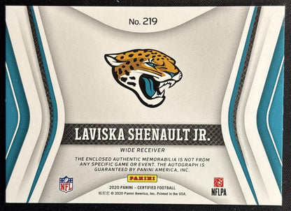 Laviska Shenault Jr. 2020 Panini Certified Patch Auto /299