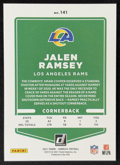 Jalen Ramsey 2021 Panini Donruss Press Proof Premium Rams - Los Angeles Rams
