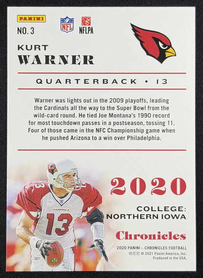 Kurt Warner 2020 Panini Chronicles Blue /99 Cardinals