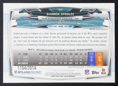 Darren Sproles 2014 Topps Gold /2014 Eagles