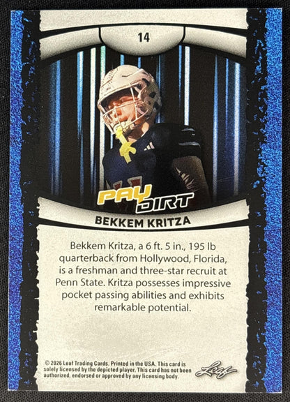Bekkem Kritza 2026 Pay Dirt Pink /75 Sports Trading Cards