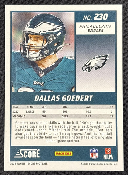 Dallas Goedert 2024 Panini Score Cubic /120 Eagles