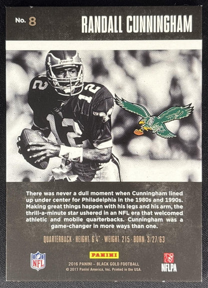 Randall Cunningham 2016 Panini Black Gold White /100 Eagles Sports Trading Cards