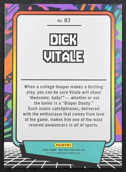 Dick Vitale 2026 Panini 90s Pop Culture Electric Blue /5
