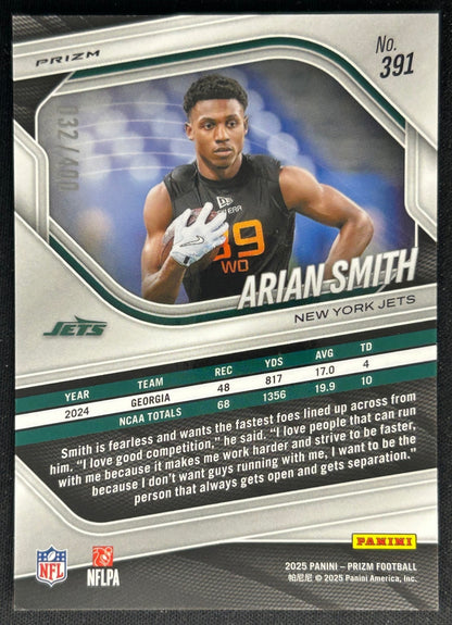 Arian Smith 2025 Panini Prizm Pandora /400 Jets Sports Trading Cards