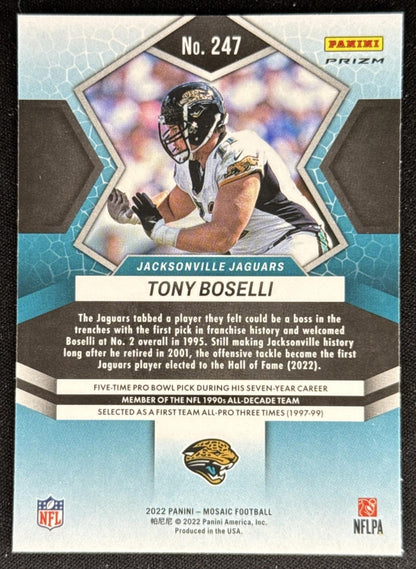 Tony Boselli 2022 Panini Mosaic Green Jaguars Sports Trading Card