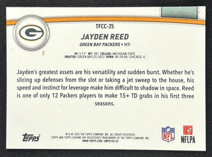 Jayden Reed 2026 Topps The Collection Chrome Packers