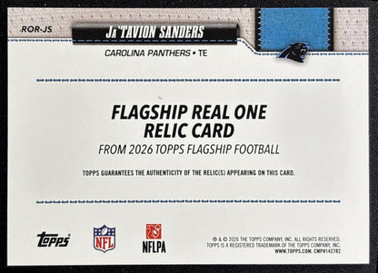 Ja'Tavion Sanders 2026 Topps Real One Relic Panthers