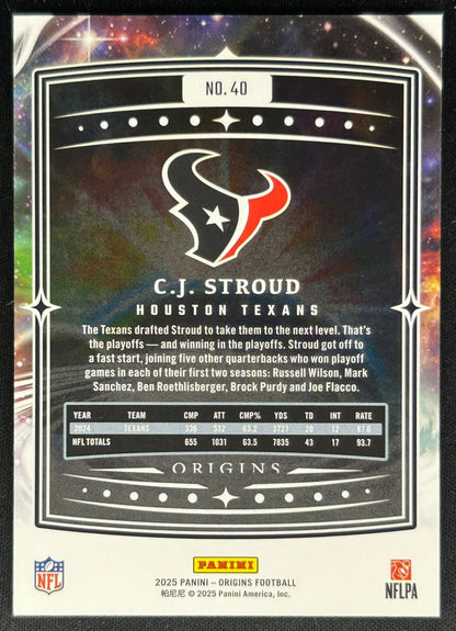 C.J. Stroud 2025 Origins Texans Sports Trading Cards