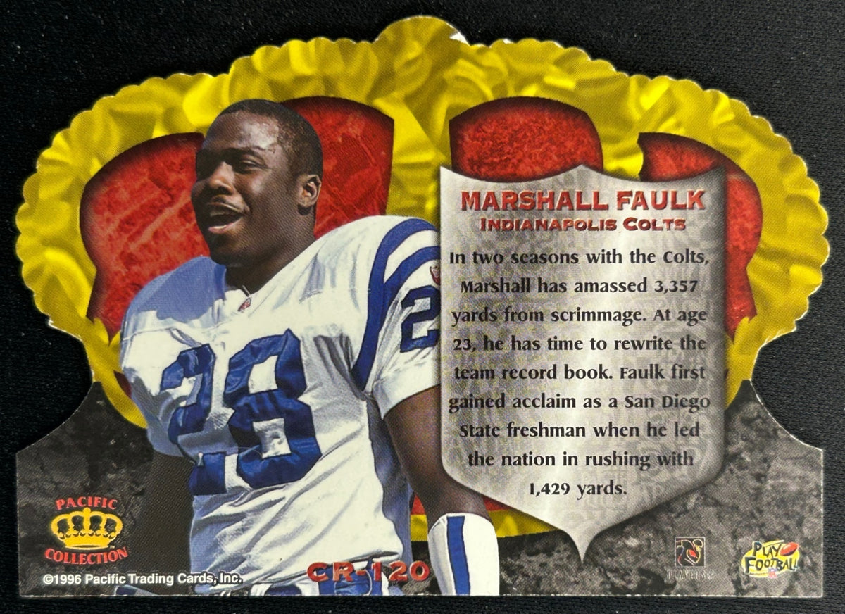 Marshall Faulk 1996 Crown Royale Colts Sports Trading Cards