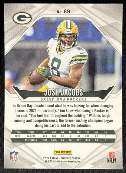 Josh Jacobs 2024 Panini Phoenix International Packers Sports Trading Cards