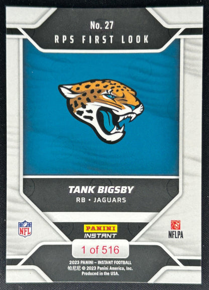 Tank Bigsby 2023 Panini Instant NFL RPS First Look Jaguars Sports Trading Cards