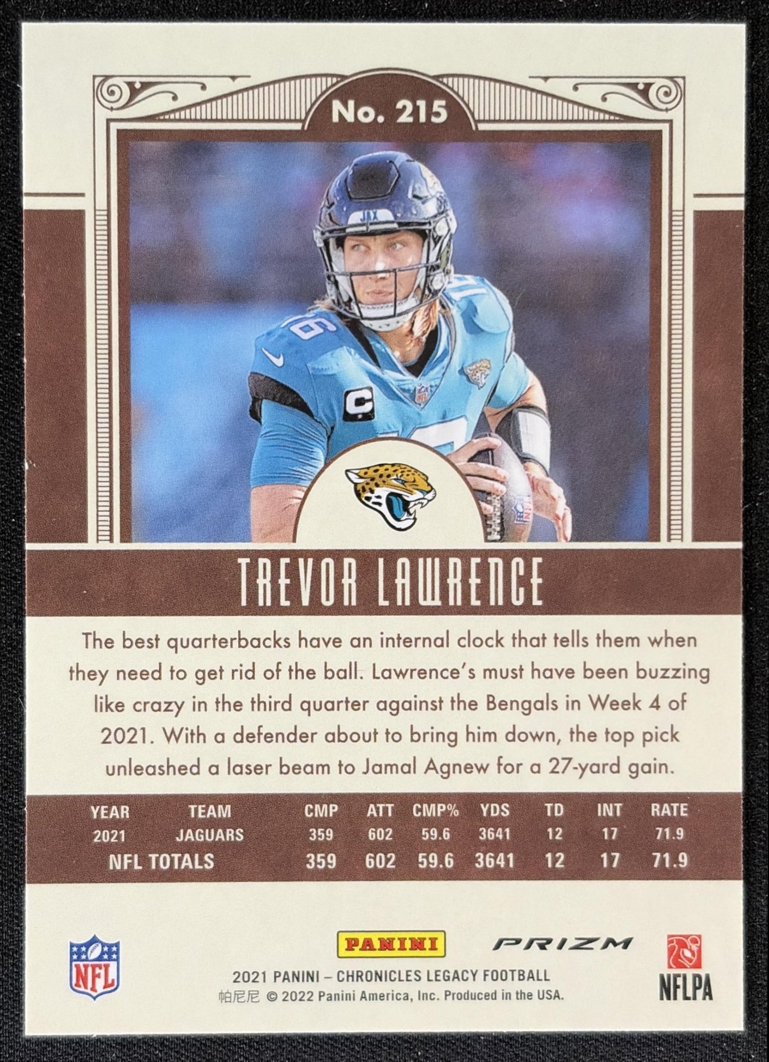 Trevor Lawrence 2021 Panini Chronicles Legacy Update Rookies Silver Jaguars