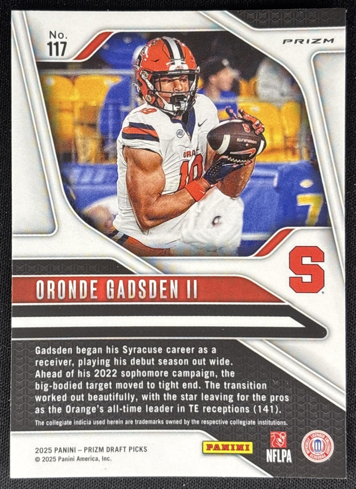 Oronde Gadsden II 2025 Panini Prizm Draft Picks Red Ice Orange Dolphins Sports Trading Cards