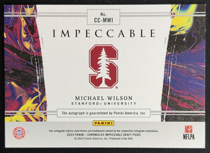 Michael Wilson 2023 Chronicles Draft Picks Impeccable Canvas Creations Auto Cardinal