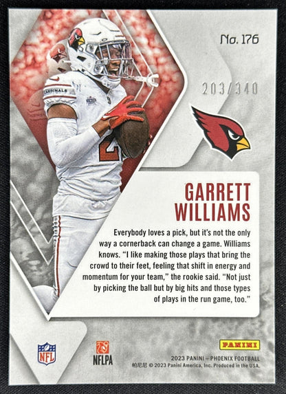 Garrett Williams 2023 Panini Phoenix Fire Burst /340 Cardinals