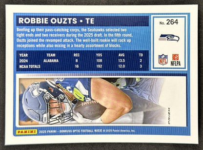 Robbie Ouzts 2025 Panini Donruss Optic Rated Rookie Stars Prizm Seahawks Sports Trading Card