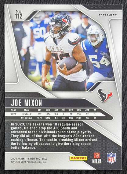 Joe Mixon 2024 Panini Prizm Green Wave Texans back