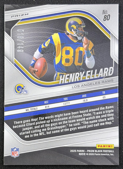 Henry Ellard 2025 Panini Prizm Black Purple Ice /149 Rams