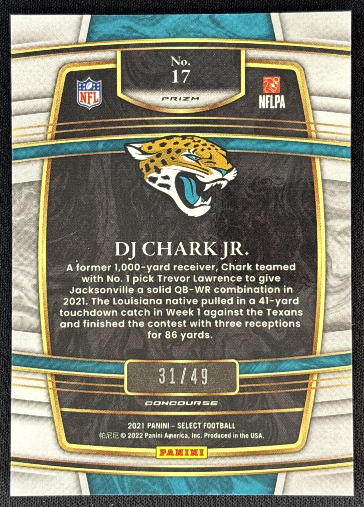 DJ Clark Jr. Panini Select Disco Red Prizms /49
