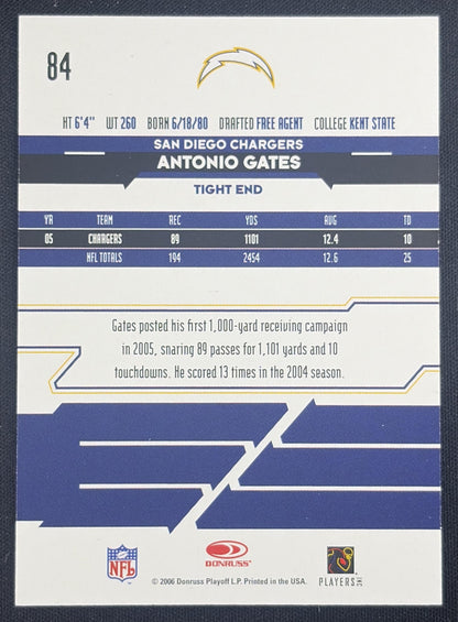 Antonio Gates 2006 Leaf Rookies & Stars Longevity Ruby /249 Chargers