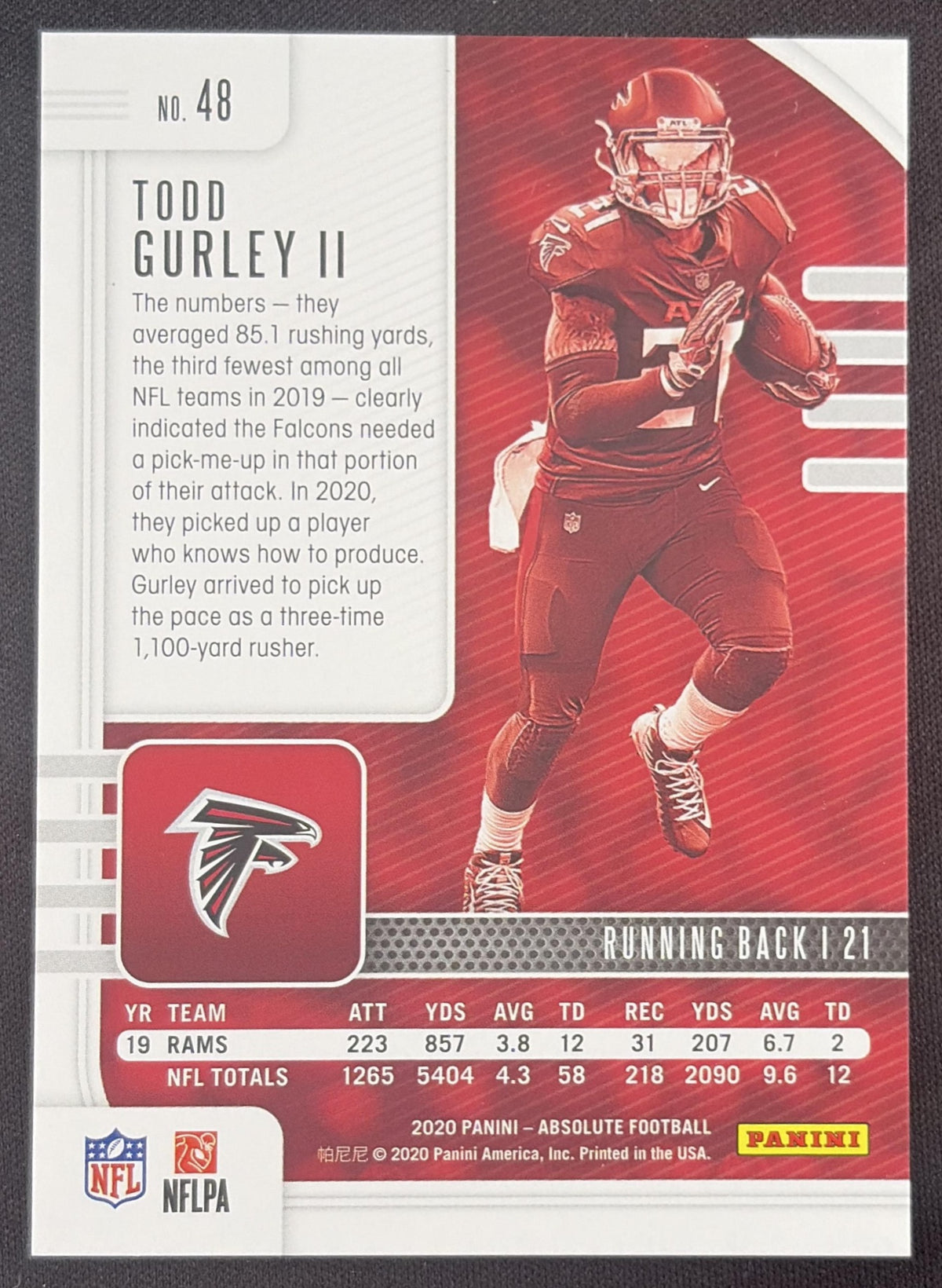 Todd Gurley II 2020 Panini Absolute Orange Mosaic /149 Falcons