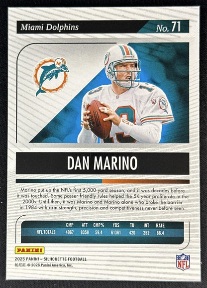 Dan Marino 2025 Panini Silhouette Dolphins
