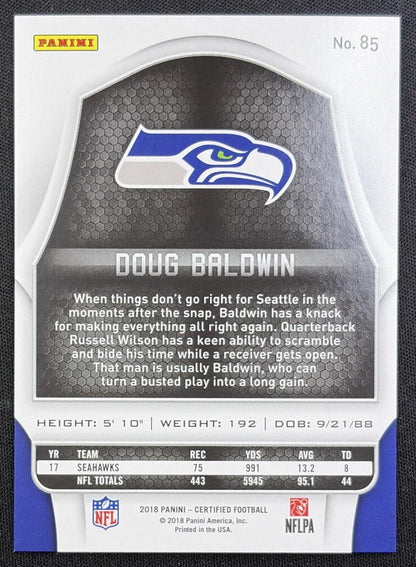 Doug Baldwin 2018 Panini Certified Mirror Silver /499 Seahawks