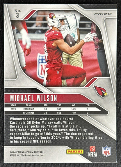 Michael Wilson 2024 Panini Prizm Press Proof Cardinals Sports Trading Card