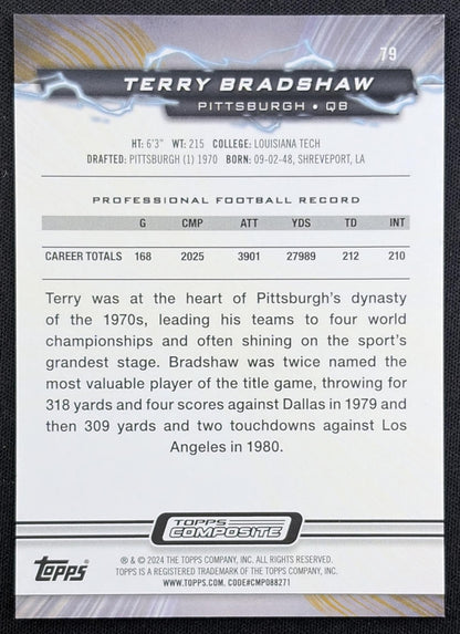 Terry Bradshaw 2023 Topps Composite Resurgence Ruby Surge /199 Steelers