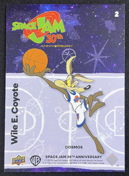 Wile E. Coyote 2026 Upper Deck Space Jam 30th Anniversary Cosmos Purple Sports Trading Card