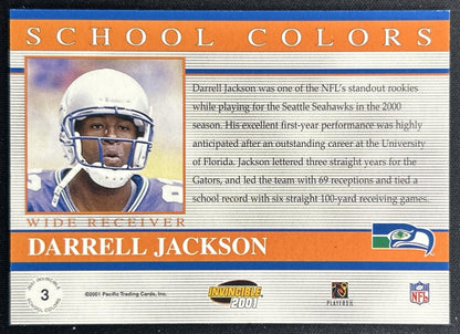 Darrell Jackson 2001 Pacific Invincible School Colors /2750 Seahawks back