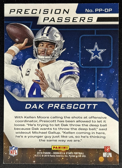 Dak Prescott 2019 Panini Rookies & Stars Precision Passers True Blue /49 Cowboys