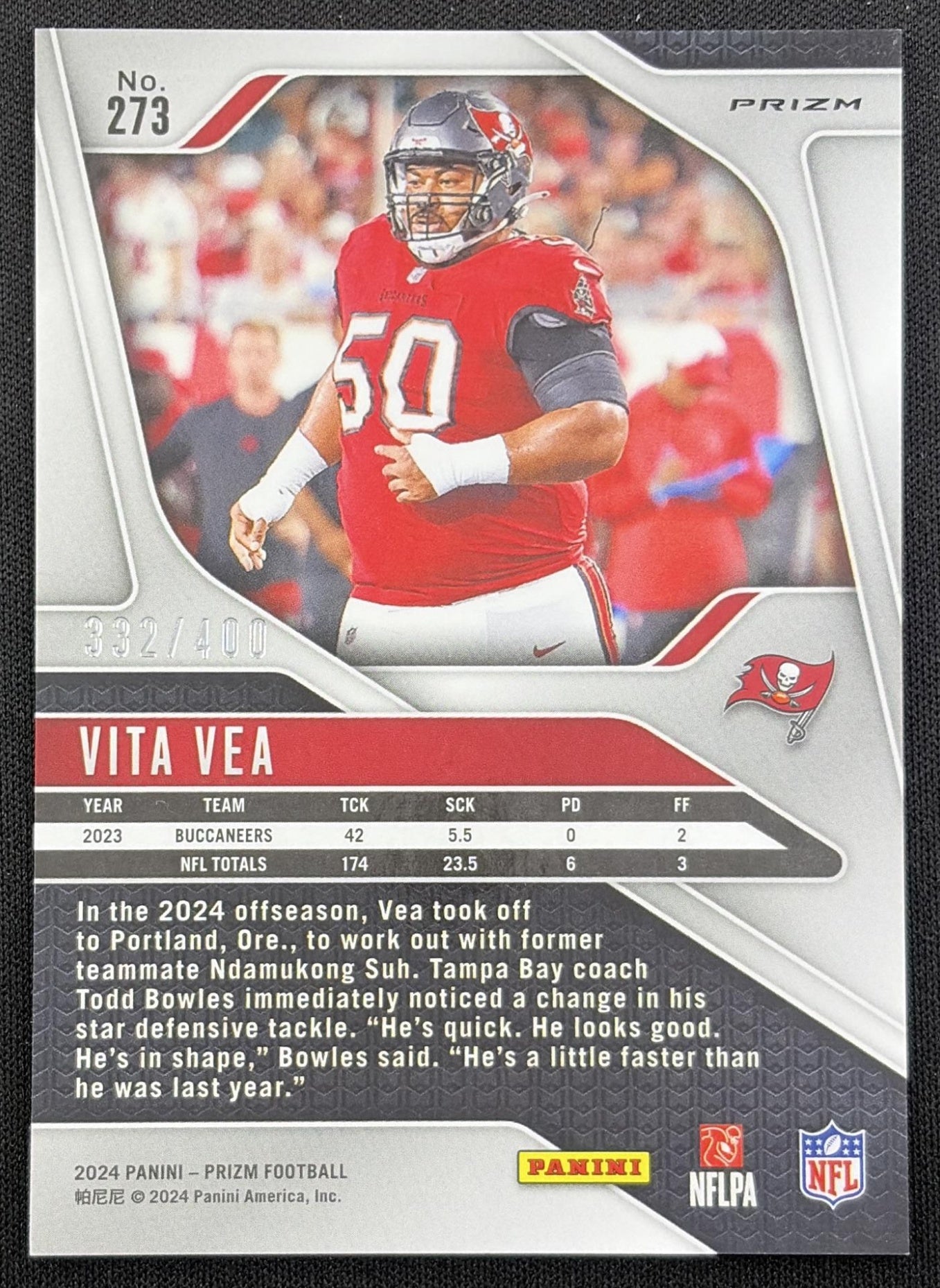 Vita Vea 2024 Panini Prizm Pandora /400 Buccaneers