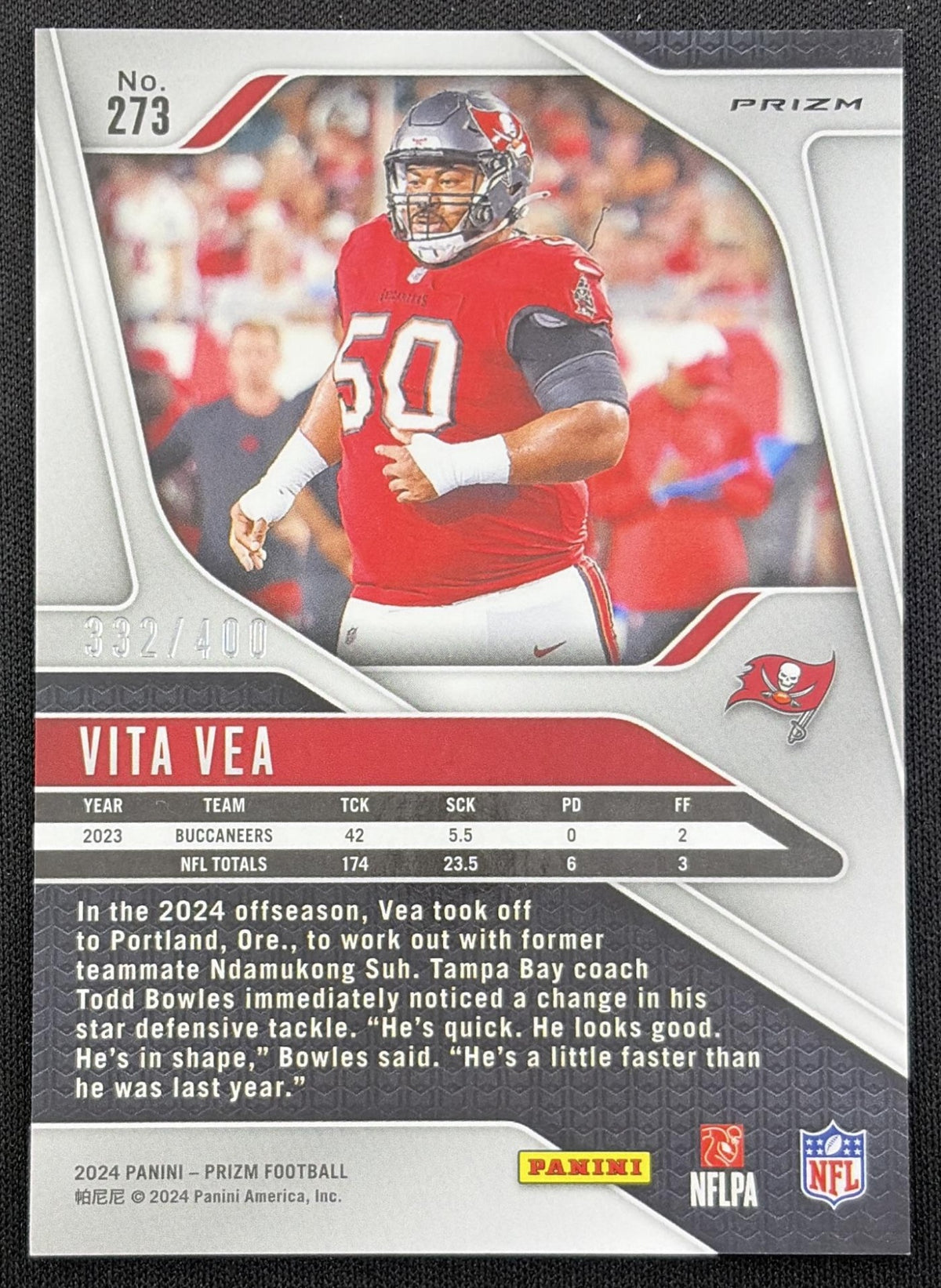 Vita Vea 2024 Panini Prizm Pandora /400 Buccaneers