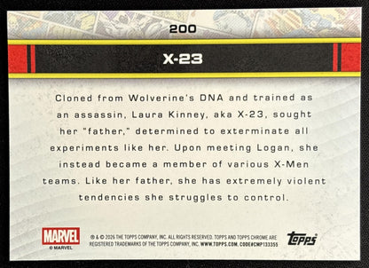 X-23 2026 Topps Chrome Marvel Comics