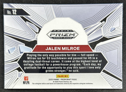 Jalen Milroe 2025 Panini Prizm Draft Picks Break Crimson Tide Seahawks