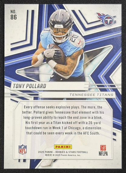 Tony Pollard 2025 Panini Rookies & Stars Purple /999 Titans