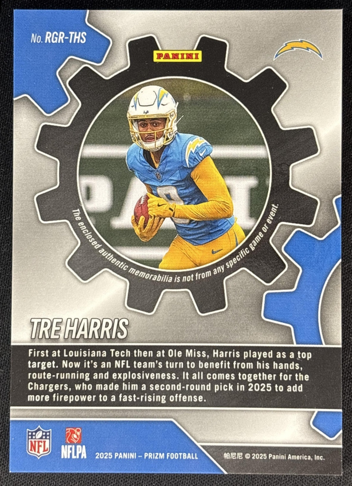 Tre Harris 2025 Panini Prizm Rookie Gear