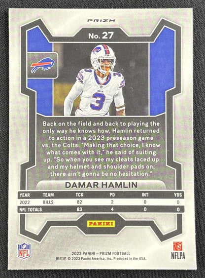 Damar Hamlin 2023 Panini Prizm Orange Ice Bills