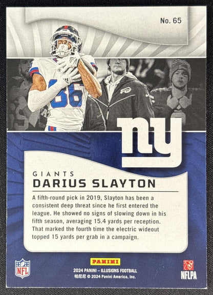 Darius Slayton 2024 Panini Illusions Mirrored Trophy Collection /499 Giants