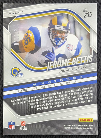 Jerome Bettis 2025 Panini Prizm Hyper /200 Rams