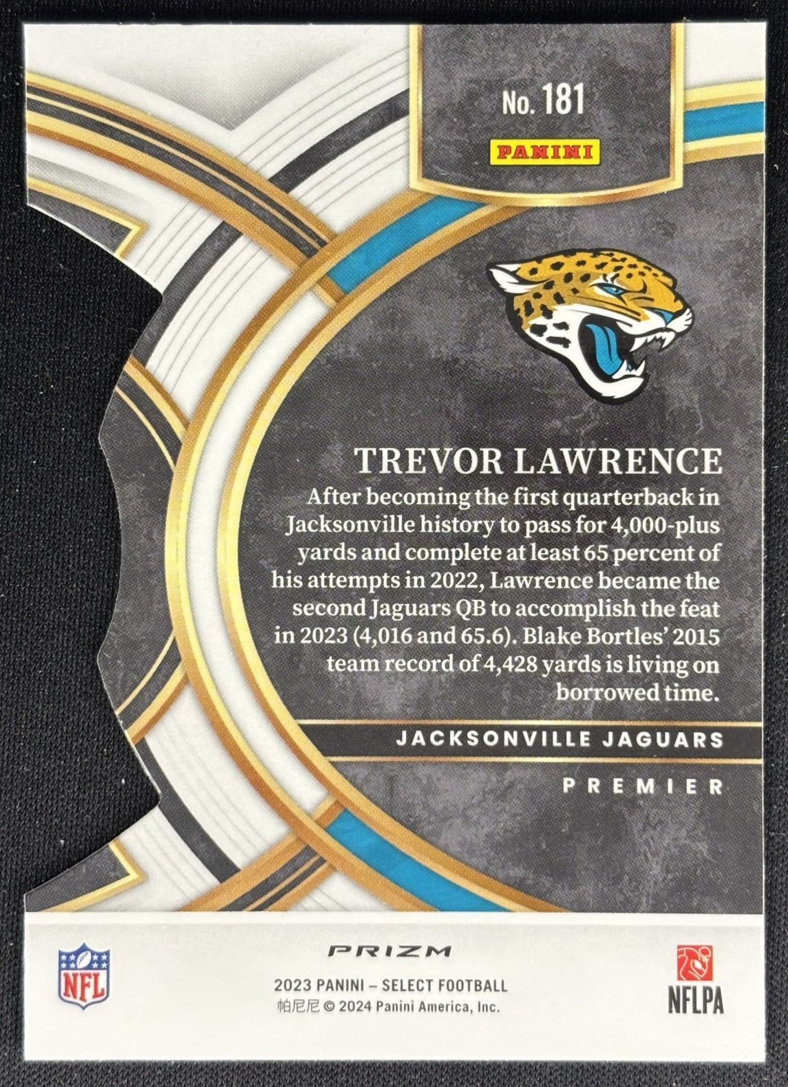 Trevor Lawrence 2023 Panini Select Silver Prizms Die Cut Jaguars Sports Trading Cards
