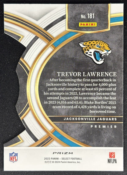 Trevor Lawrence 2023 Panini Select Silver Prizms Die Cut Jaguars Sports Trading Cards